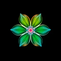 icon flower made of glass