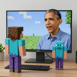 obama livestreaming minecraft
