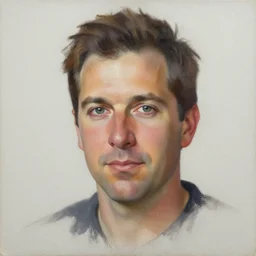 portrait painting of joe lo truglio by jeremy mann, only one head single portrait