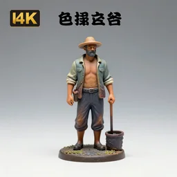 8 0 mm resin detailed miniature of fisherman, product introduction photos, 4 k, full body,
