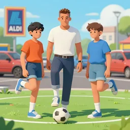Don Henleys boys of summer having a game of one leg in Aldi car park