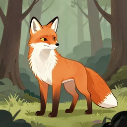 an anthropomorphic medieval fox in the forest, trending on artstation, trending on furaffinity, digital art, lineless