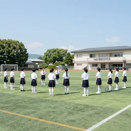 90's color Photo, Sports Day at an elementary school in Japan.