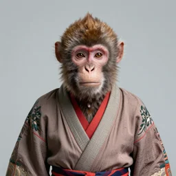a portrait of monkey as a beautiful animal wearing a kimono from skyrim, by stanley artgerm lau, wlop, rossdraws, james jean, andrei riabovitchev, marc simonetti, and sakimichan, trending on artstation
