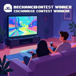 a couple sitting on a sofa watching tv, behance contest winner, tachisme, pixel perfect, chillwave, nightscape, featured on tumblr, lo. fi illustration