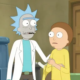 rick and morty mixed into one person