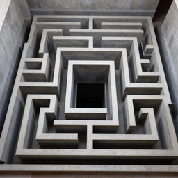 maze of stairs to the ted house HD 8K