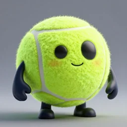 high quality 3 d render cyberpunk very tennis ball monster highly detailed, unreal engine cinematic smooth,, basil gogos, chalk, low angle, uhd 8 k, sharp focus, illustrated by basil gogos