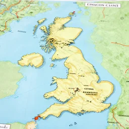 a road map of the UK