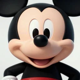 Mickey Mouse with supple lips