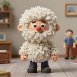 product photography of a claymation action figure fluffy balloon steve buscemi, depth of field, zeiss lens, detailed, centered, by erwin olaf, joop geesink, wes anderson, breathtaking, 8 k resolution, extremely detailed, beautiful, establishing shot, realistic materials, hyperrealistic
