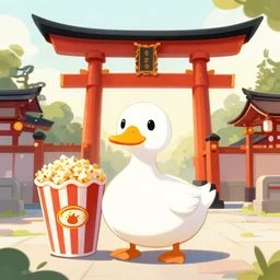🦆🍿⛩, digital art