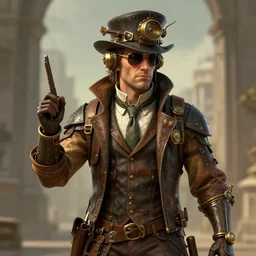 steampunk version of enrico letta, trending on artstation