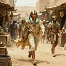 fantasy concept art by anders zorn and craig mullins depicting colin farrell as an ancient egyptian rogue running through a busy oriental market