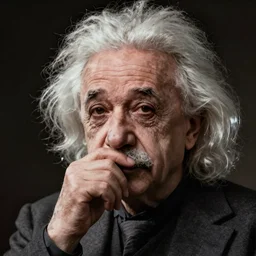 snoring einstein portrait