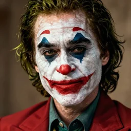 robert downey junion joker makeup portrait hd detailed ultra realistic photo