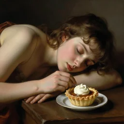 sleeping beauty smells a pop tart by rembrandt