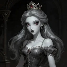 a portrait of humanization of princess bubblegum from adventure time, grim - lighting, high - contrast, intricate, elegant, highly detailed, digital painting, artstation, concept art, smooth, sharp focus, illustration