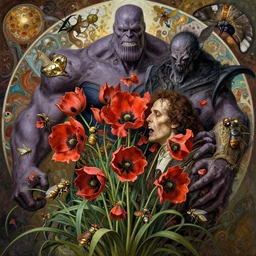 the platonic ideal of flowers, atropa belladonna, insects and empathy cletus kasady ultimate carnage thanos dementor wild hunt doctor manhattan chtulu nazgul mandelbulb davinci, d & d, fantasy, ego death, detailed, intricate, hyperrealism, intense, scary, decay, art by artgerm and greg rutkowski and alphonse mucha and giuseppe arcimboldo