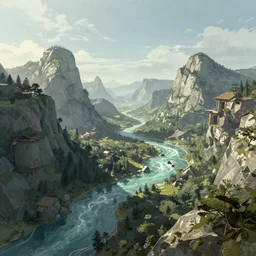 futuristic landscape by Yann Souetre, trending on Artstation