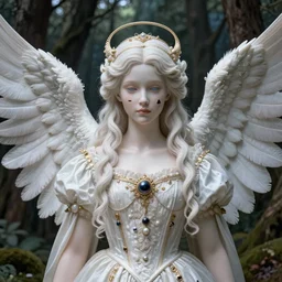 a masterpiece ultrarealistic ultradetailed portrait of a incredibly beautiful angel princess with amogus simple dimple. baroque renaissance girl in the night forest. medium shot, intricate, elegant, highly detailed. trending on artstation, digital art, by stanley artgerm lau, wlop, rossdraws, james jean, andrei riabovitchev, marc simonetti, yoshitaka amano. background by james jean and gustav klimt, light by julie bell, 4 k, porcelain skin.