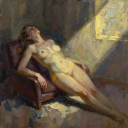 the abstract concept of guilty pleasure in style of concept art oil painting,
