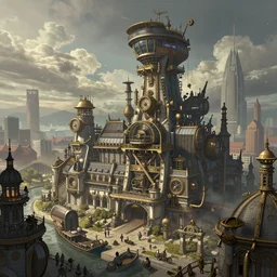 a detailed image of steampunk city by greg rutkowski