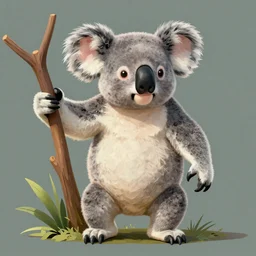 a koala warrior, full body photo, by lijiayan, trending on artstation.