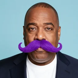 purple mustache steve harvey