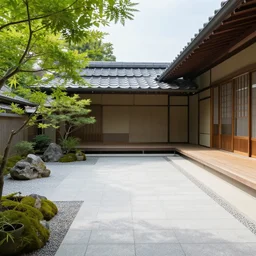 summer Japanese courtyard