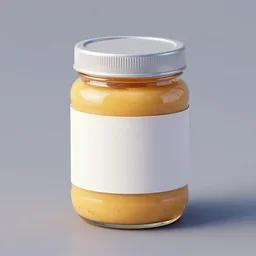 3d peanut butter jar render blender, featured trending on artstation