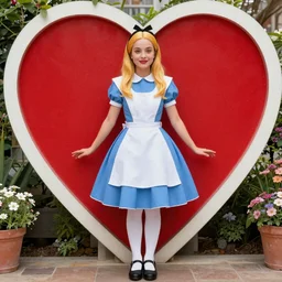 Coco Rocha as the 'queen of hearts' from 'Alice in wonderland'