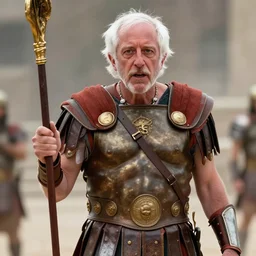Bernie Sanders dressed as Leonidas in screenshot from the 300 movie