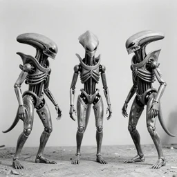 old black and white photo, 1 9 1 3, depicting biomechanical aliens inside vats in a derelict tech lab, technicians in hazmat suits, historical record