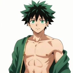 sexy anime boy Izuku Midoriya by Stanley Artgerm Lau, WLOP, Rossdraws, James Jean, Andrei Riabovitchev, Marc Simonetti, and Sakimichan, trending on artstation and pixiv