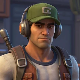 a close up portrait of jerma in team fortress 2