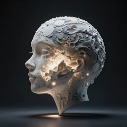 a sculpture of a light particle
