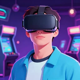 portrait of synthwave 8 0 s handsome confident max headroom wearing vr glasses, retrowave, arcade, digital art, greg rutkowski, loish, rhads, beeple, makoto shinkai and lois van baarle, frank miller, ilya kuvshinov, rossdraws, tom bagshaw, glamour pose, alphonse mucha, - h 6 4 0