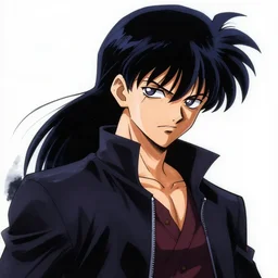 A badass anime protagonist by kentaro miura, unique design, concept art