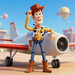 woody from toy story as a fighter - pilot