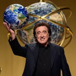 Danny Devito holding up the world like Atlas.