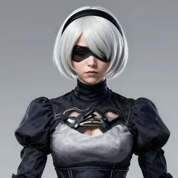 Joe Biden as 2B Nier Automata
