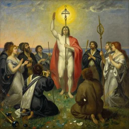 arnold bocklin painting of a ritual