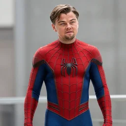 leonardo dicaprio as spiderman, film still