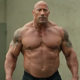 film still of dwayne johnson as big chungus. photographic, photography.