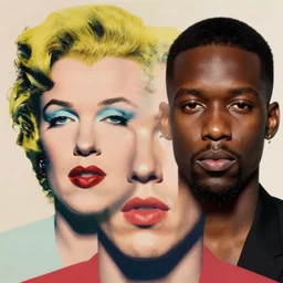 warhol. ss and mac miller, art by craig wiley, kehinde wiley, smooth, clear face, sharp focus, 8 k, hd