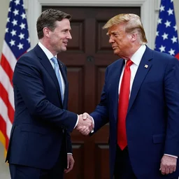 pete buttigieg and donald trump shaking hands