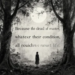 Because the dead of matter, whatever their condition, all return to life