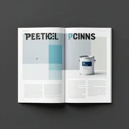 can of paint ad, minimal, modern, magazine, catalogue