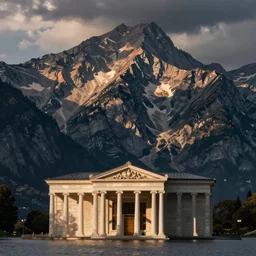 lakeside mountains, neoclassicism